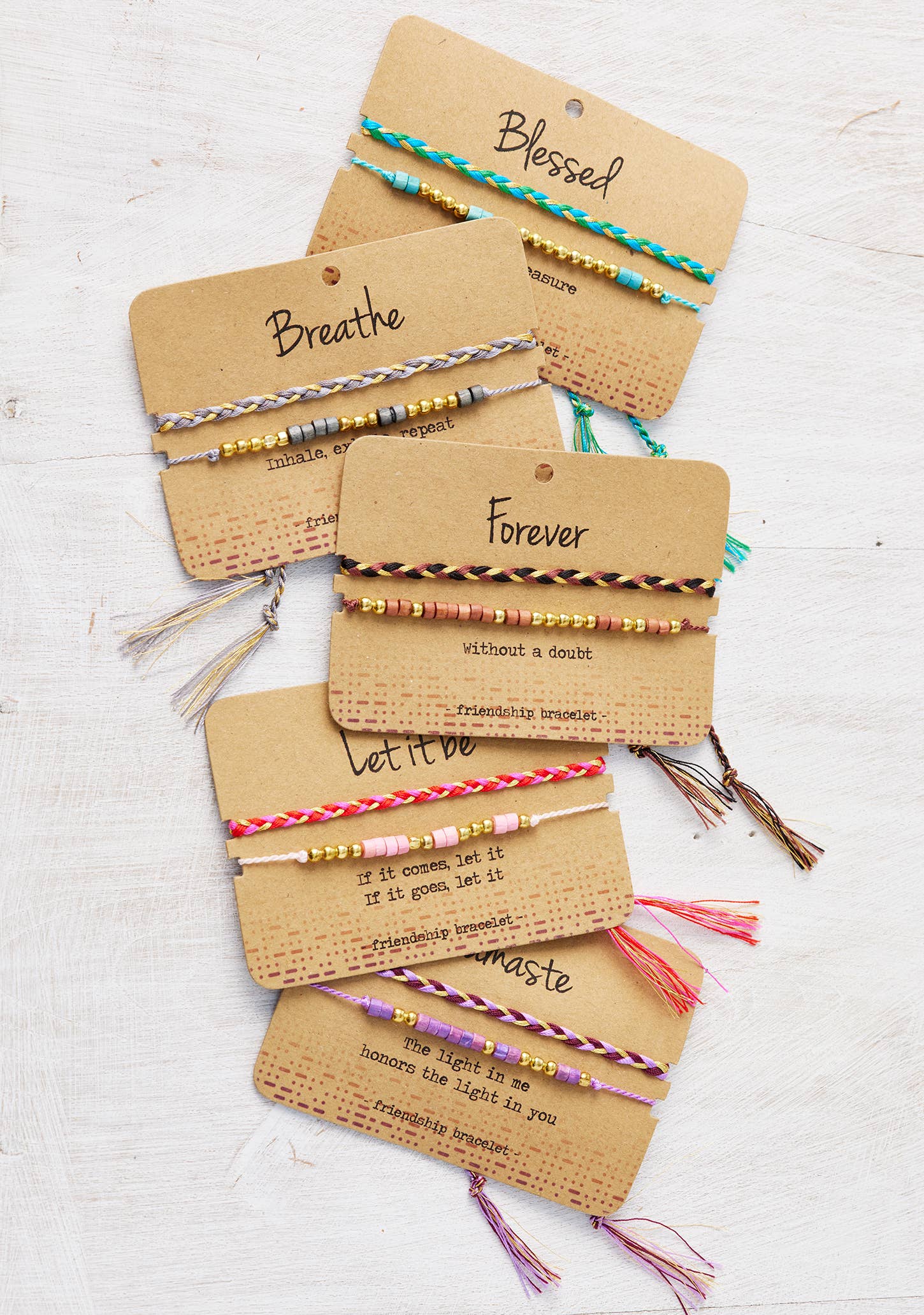 Set 2 Friendship Bracelets On Card