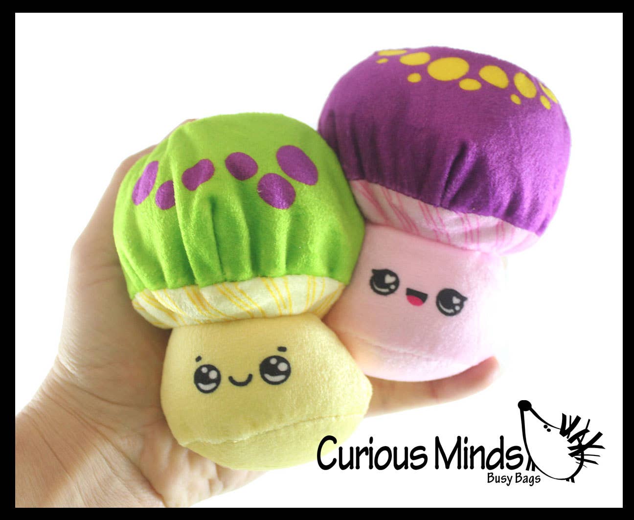 1 Plush Mushroom Water Bead Filled Squeeze Stress Balls - Se
