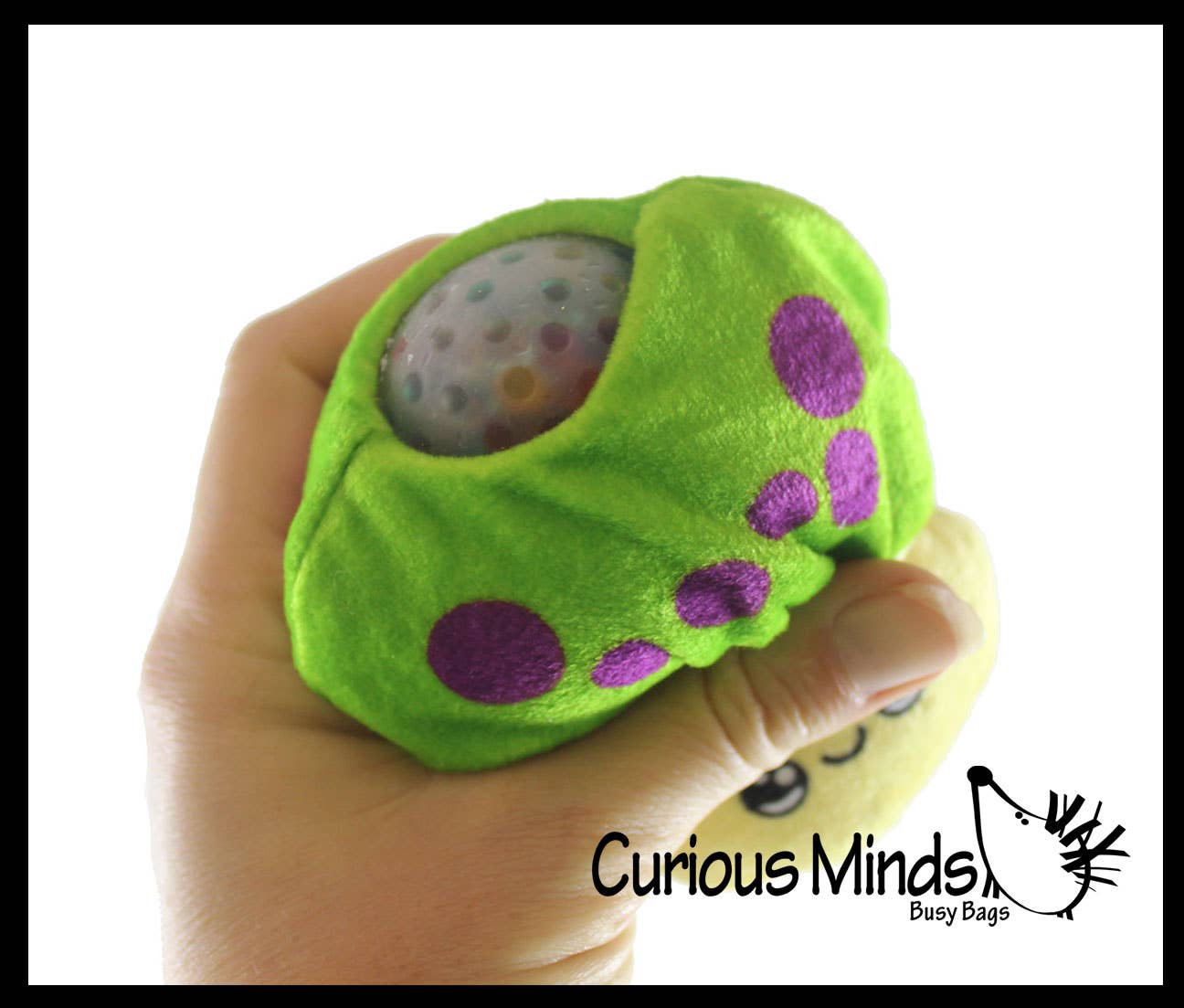 1 Plush Mushroom Water Bead Filled Squeeze Stress Balls - Se