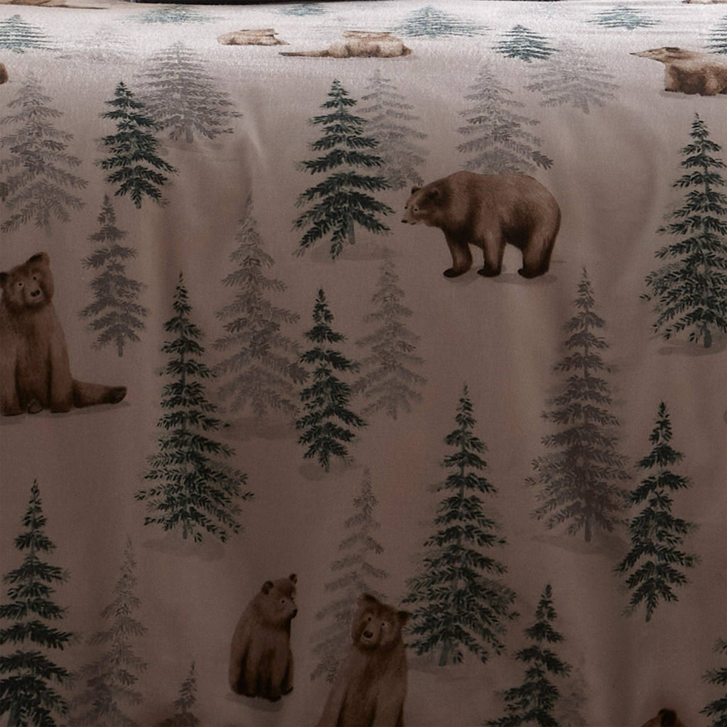 UW Home - Bear Walks Duvet Cover Set by D & D in Natural: Double