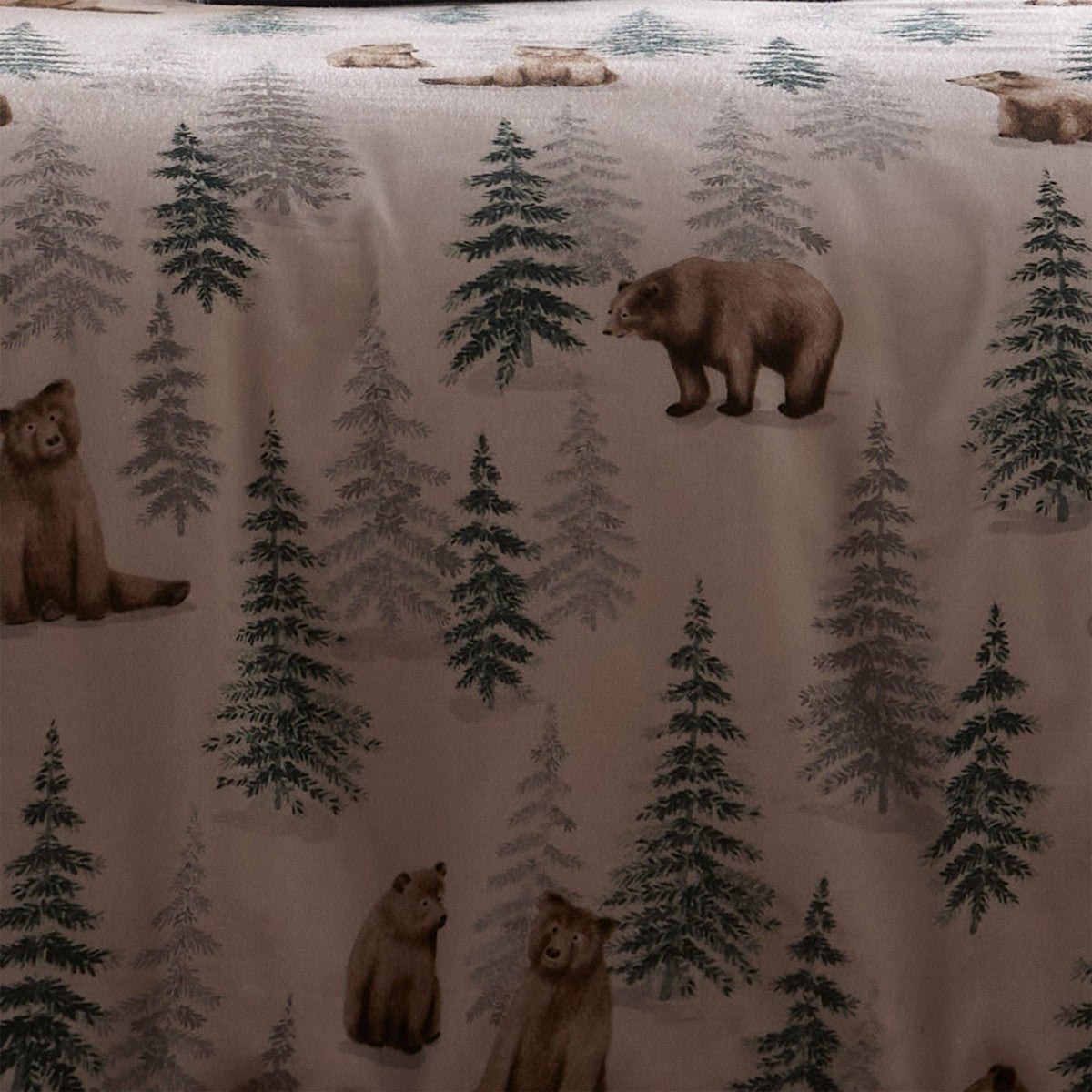 UW Home - Bear Walks Duvet Cover Set by D & D in Natural: Double