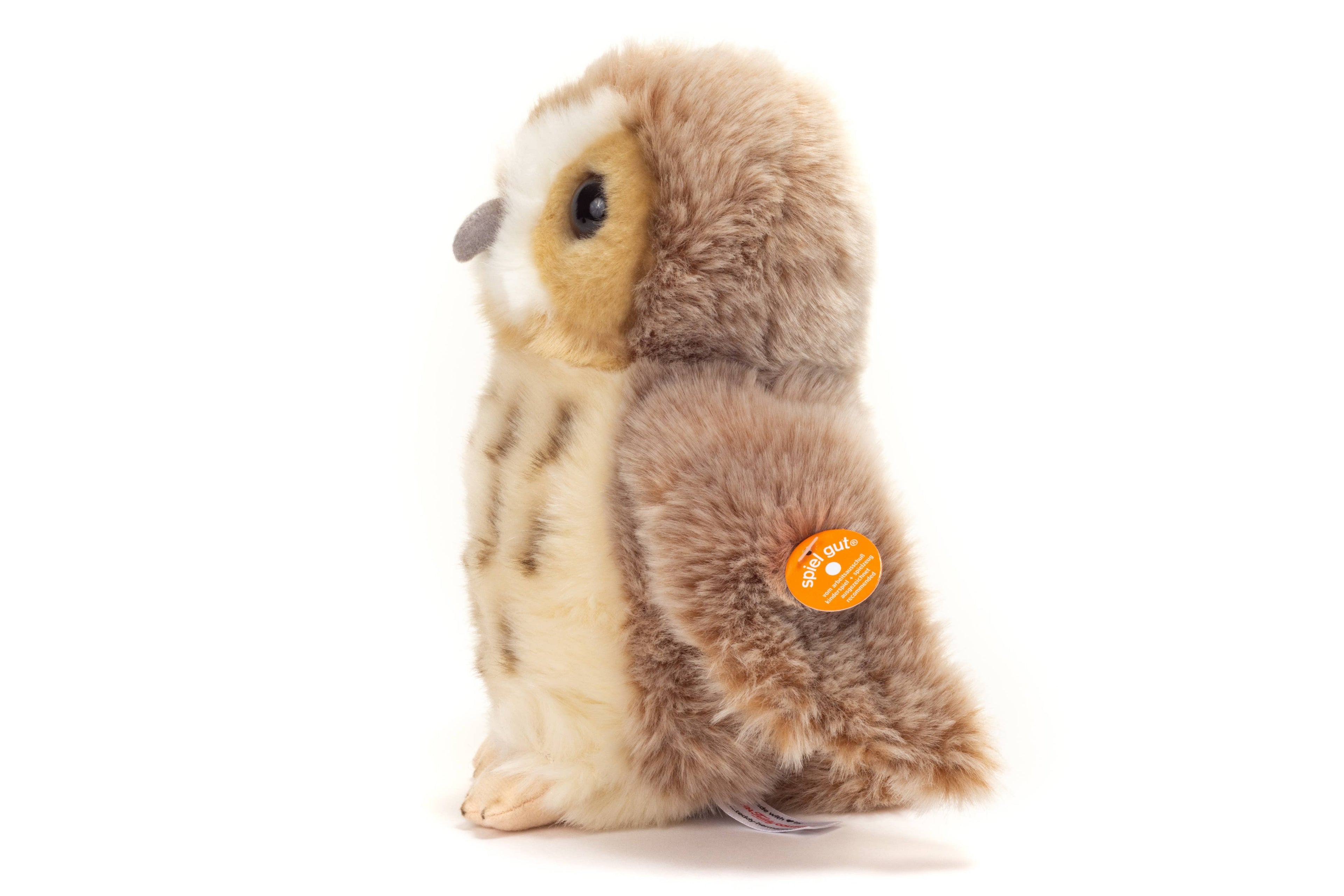 Beige owl 20 cm - plush toy - soft toy