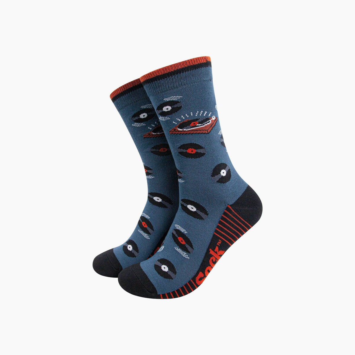 Sock Talk - Vinyl Records Bamboo Socks in Teal: UK 7-11 | EU 40.5 -46 | US 8-12