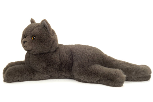 Chartreux Cat Lying 36 cm - Plush Toy - Stuffed Animal