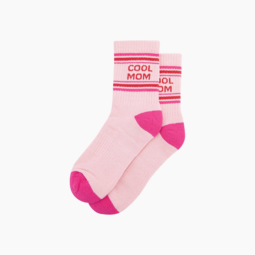 Sock Talk - Cool Mom Organic Cotton Sports Socks in Soft Pink/Red: UK 3-7 | EU 36-40 | US 5-9