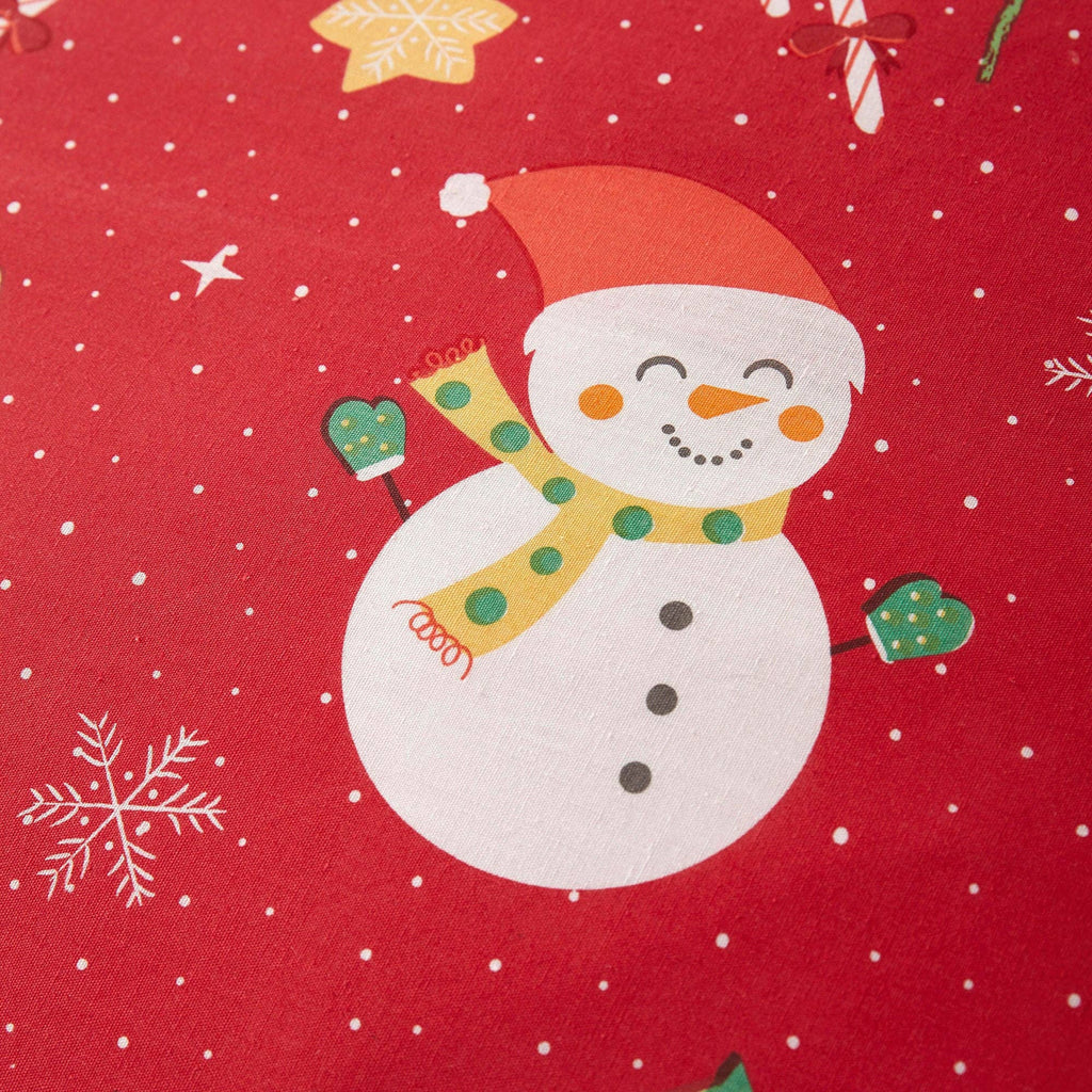 UW Home - Elf & Santa Duvet Cover Set by Bedlam Christmas in Multi: Single