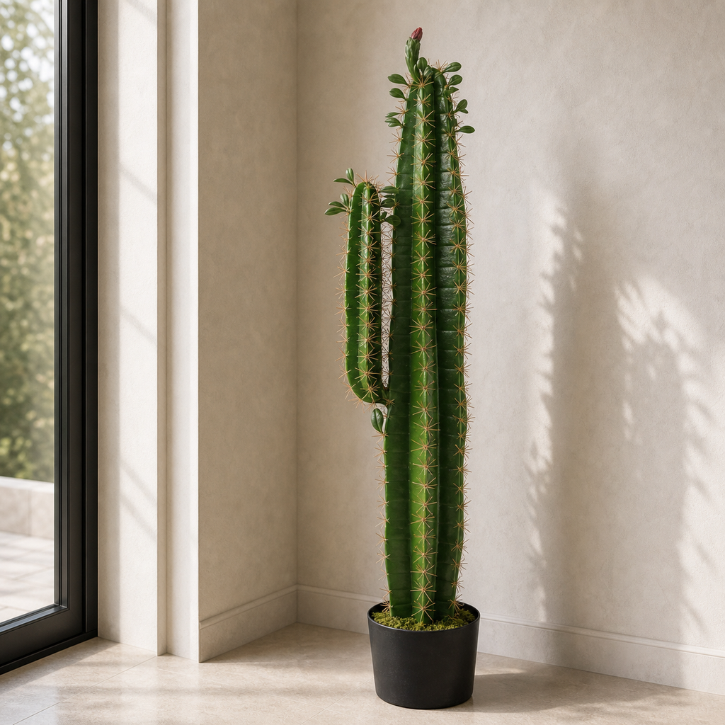 Leaf Design UK LTD - Artificial Cactus Cacti Plant Black Pot 110cm Plants