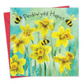 Twizler Ltd - Penblwydd Hapus Daffodils - Welsh Birthday Card