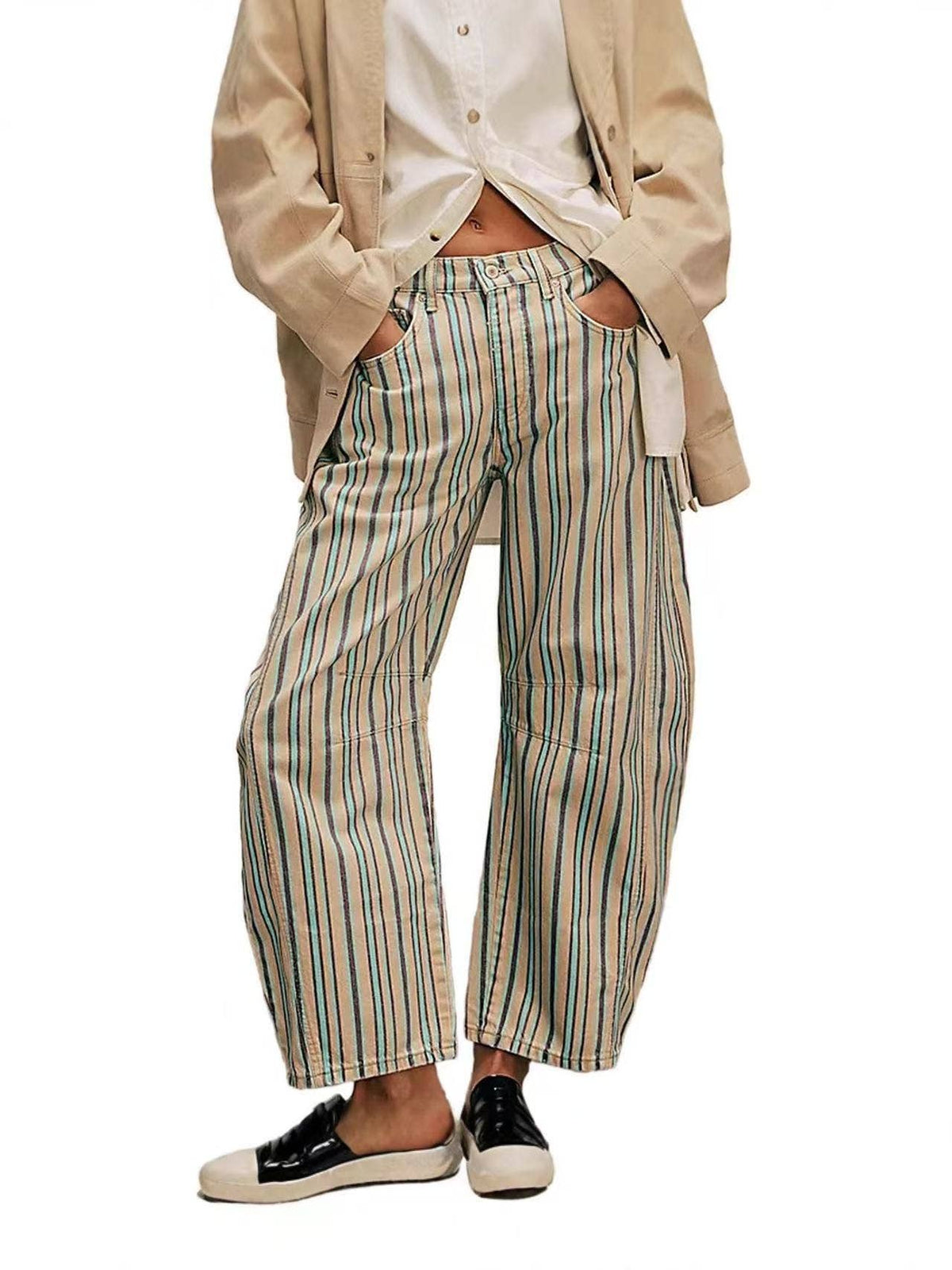Rosa Clothing - Y2k Western Vintage Paisley Printed Jeans: Cowboy / L