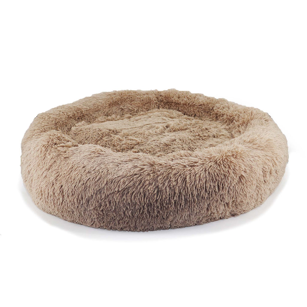 Super Soft Plush Donut Dog Bed Oatmeal: 50 x 50cm