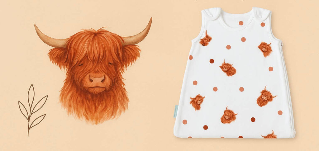 Highland Cow Organic Cotton Baby Sleeping Bag: Highland Cow / 0-6 months