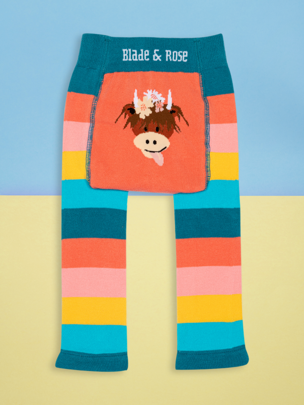 Blade and Rose Limited - Bonnie Highland Cow Leggings: 1- 2 Years