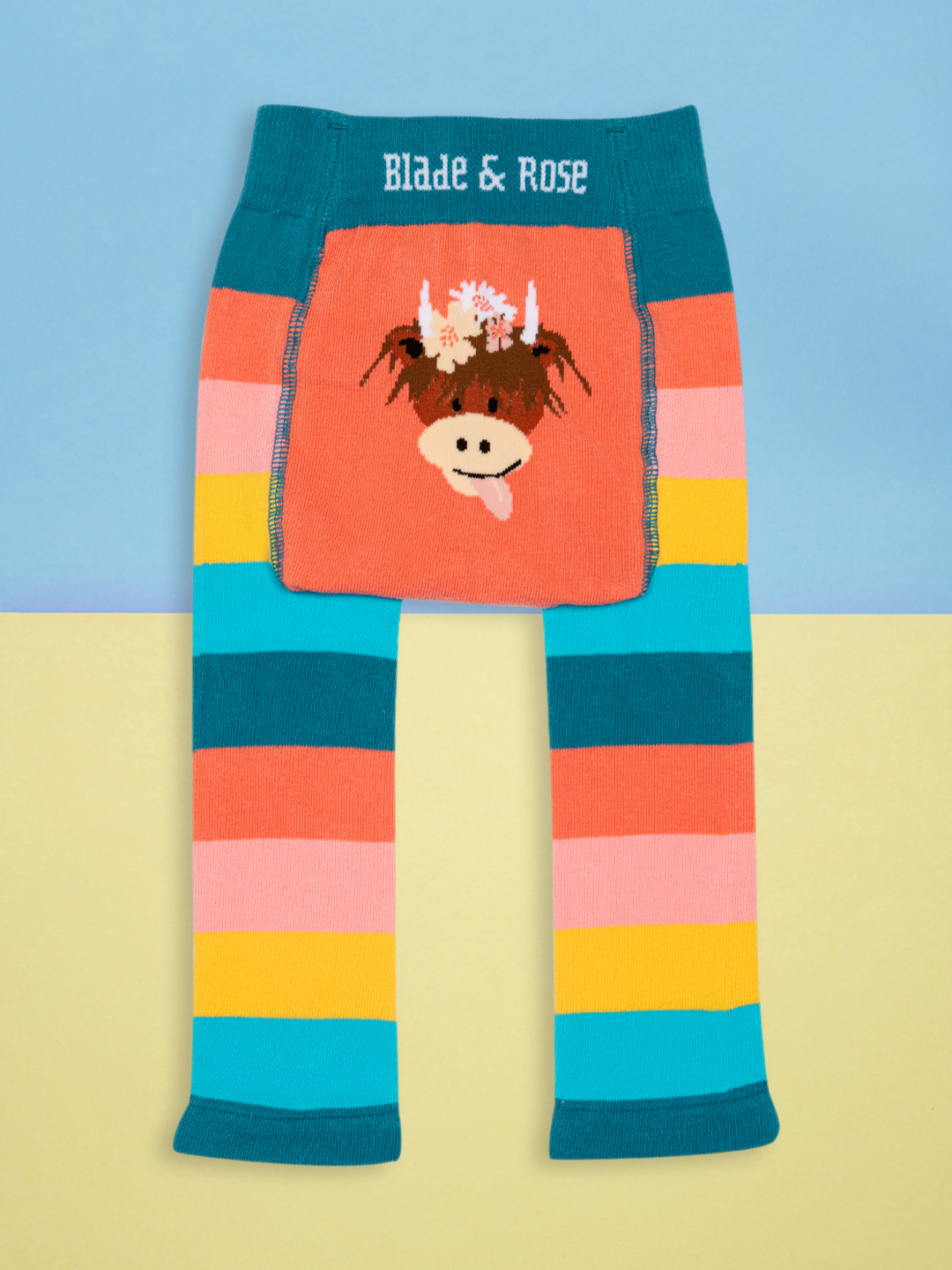 Blade and Rose Limited - Bonnie Highland Cow Leggings: 1- 2 Years