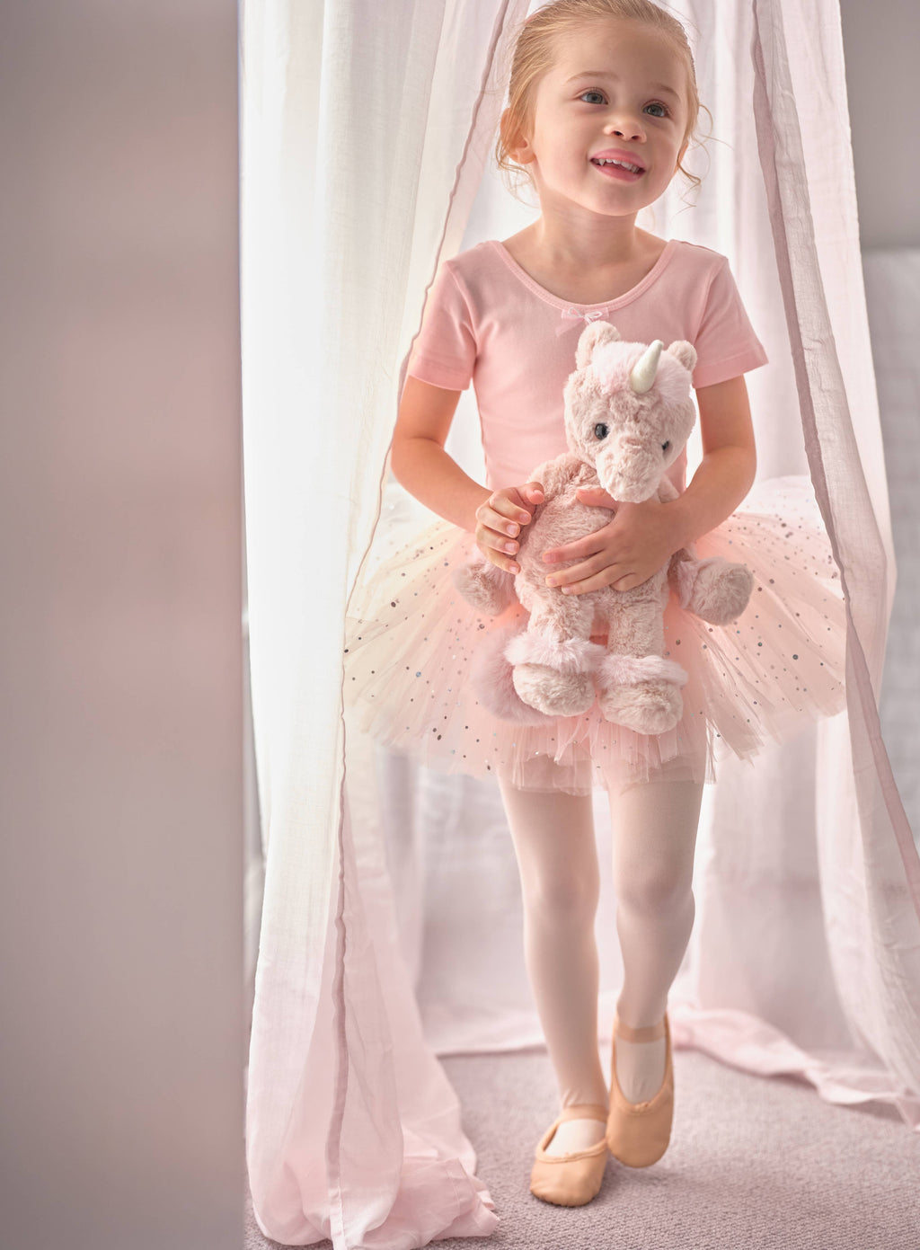 Star Unicorn Ballet Slipper Pink Soft Plush Toy Teddy Bear