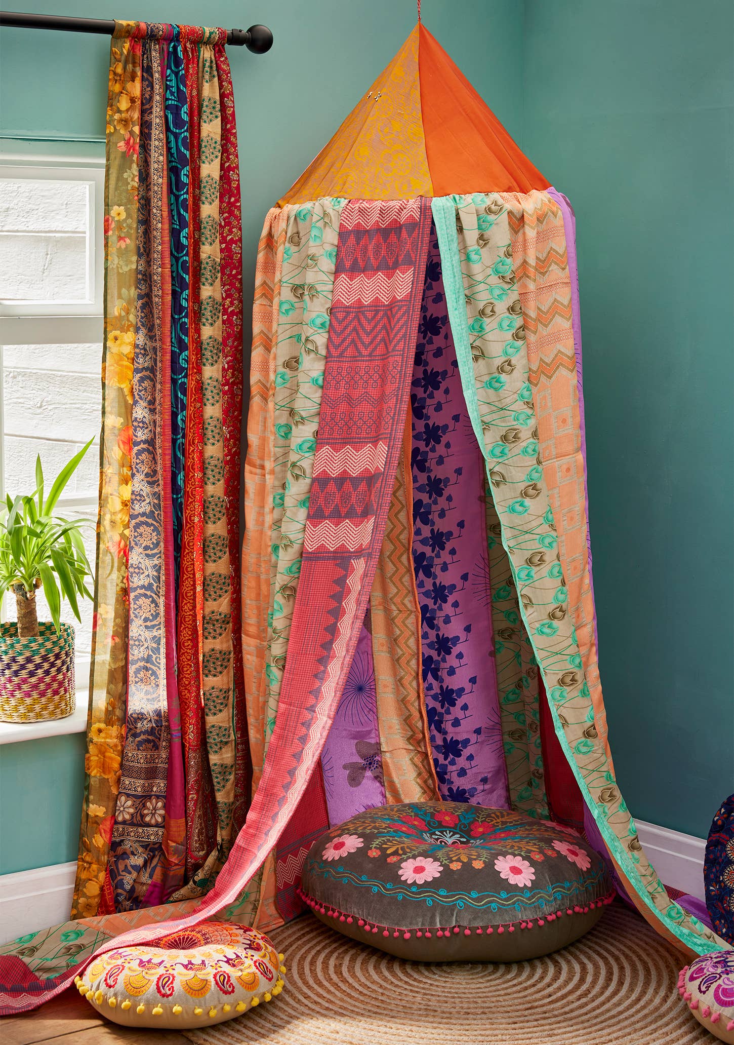 Recycled Sari Canopy Curtain