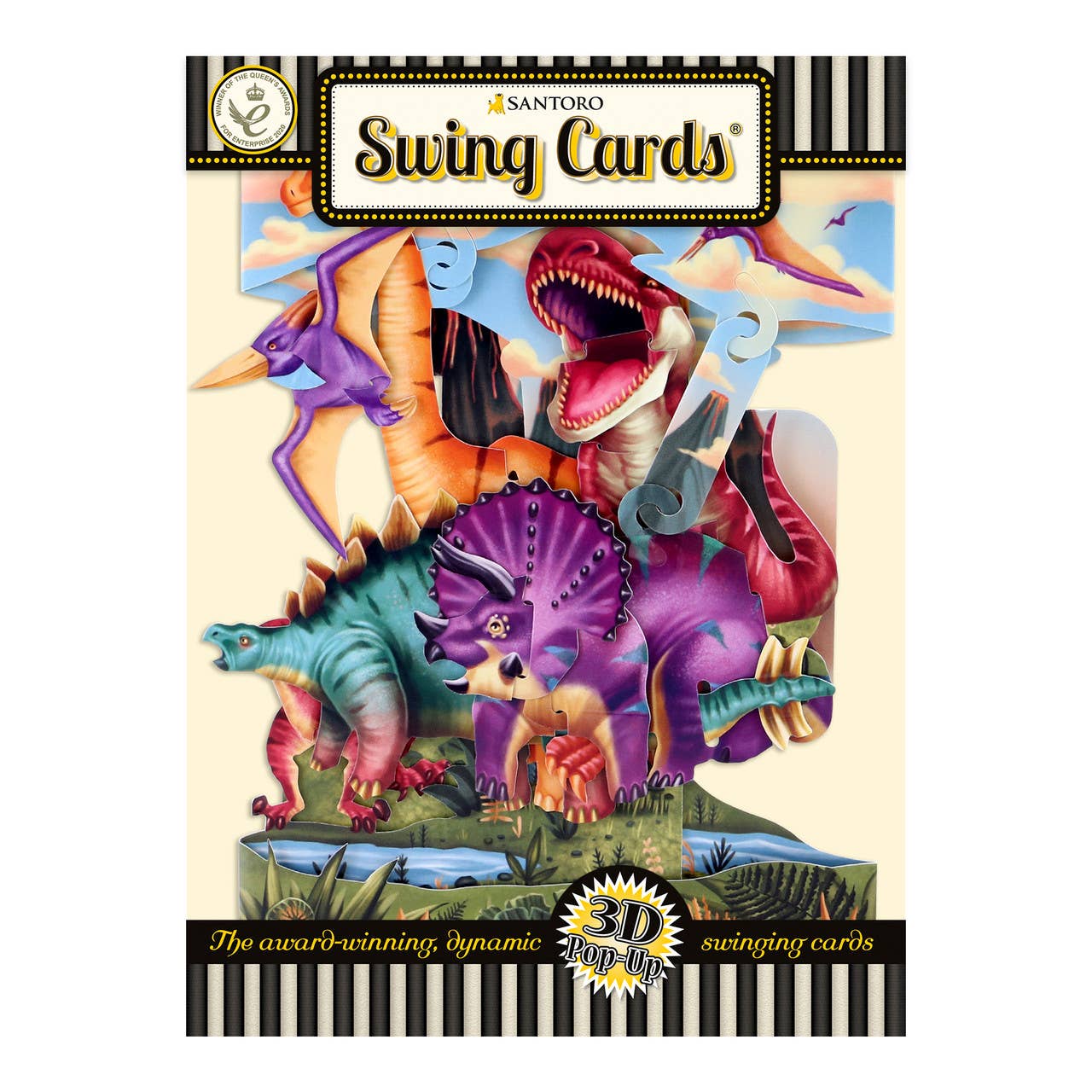 Santoro London - Swing Cards - Land of the Dinosaurs