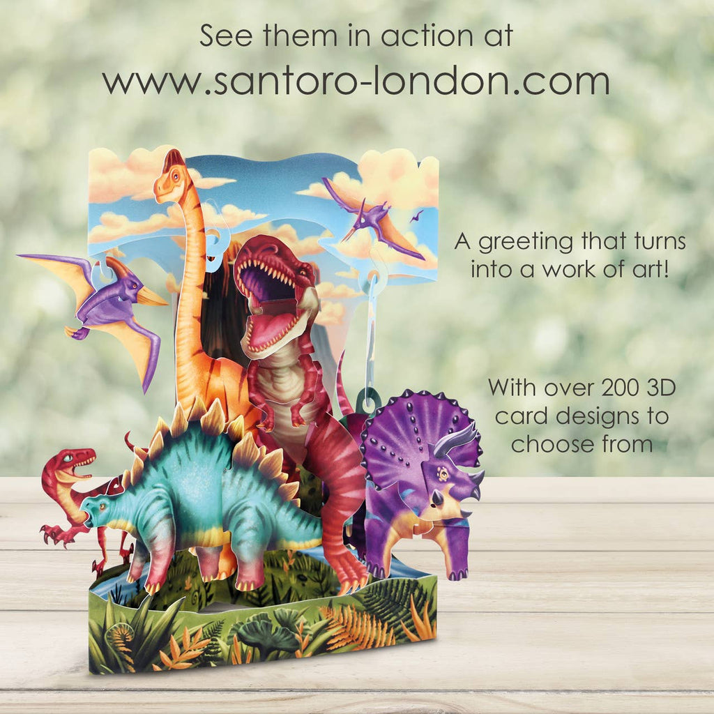 Santoro London - Swing Cards - Land of the Dinosaurs