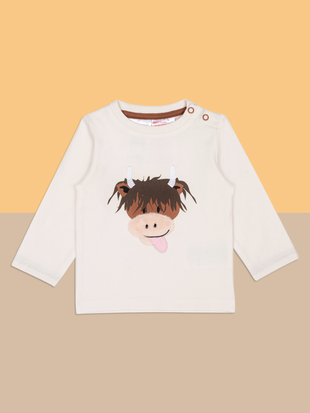 Blade and Rose Limited - Neutral Hamish Cow Design: 2-3 Years / Top