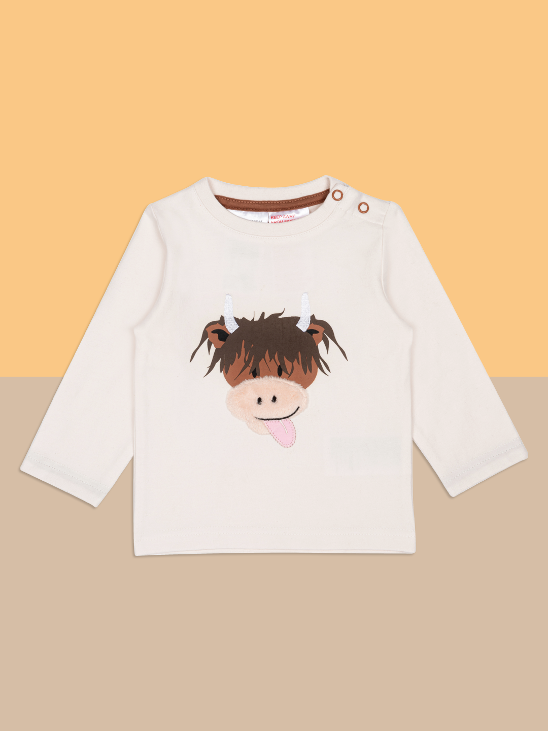 Blade and Rose Limited - Neutral Hamish Cow Design: 1-2 Years / Top