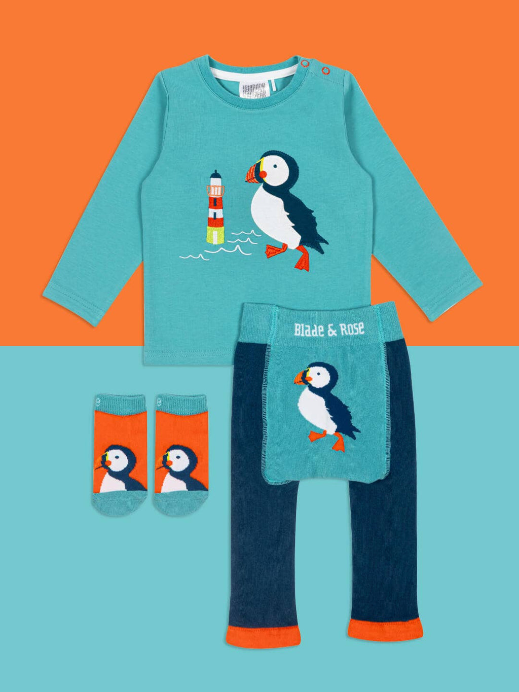 Blade and Rose Limited - Kenzie the Puffin Gift Box Set: 6-12 Months
