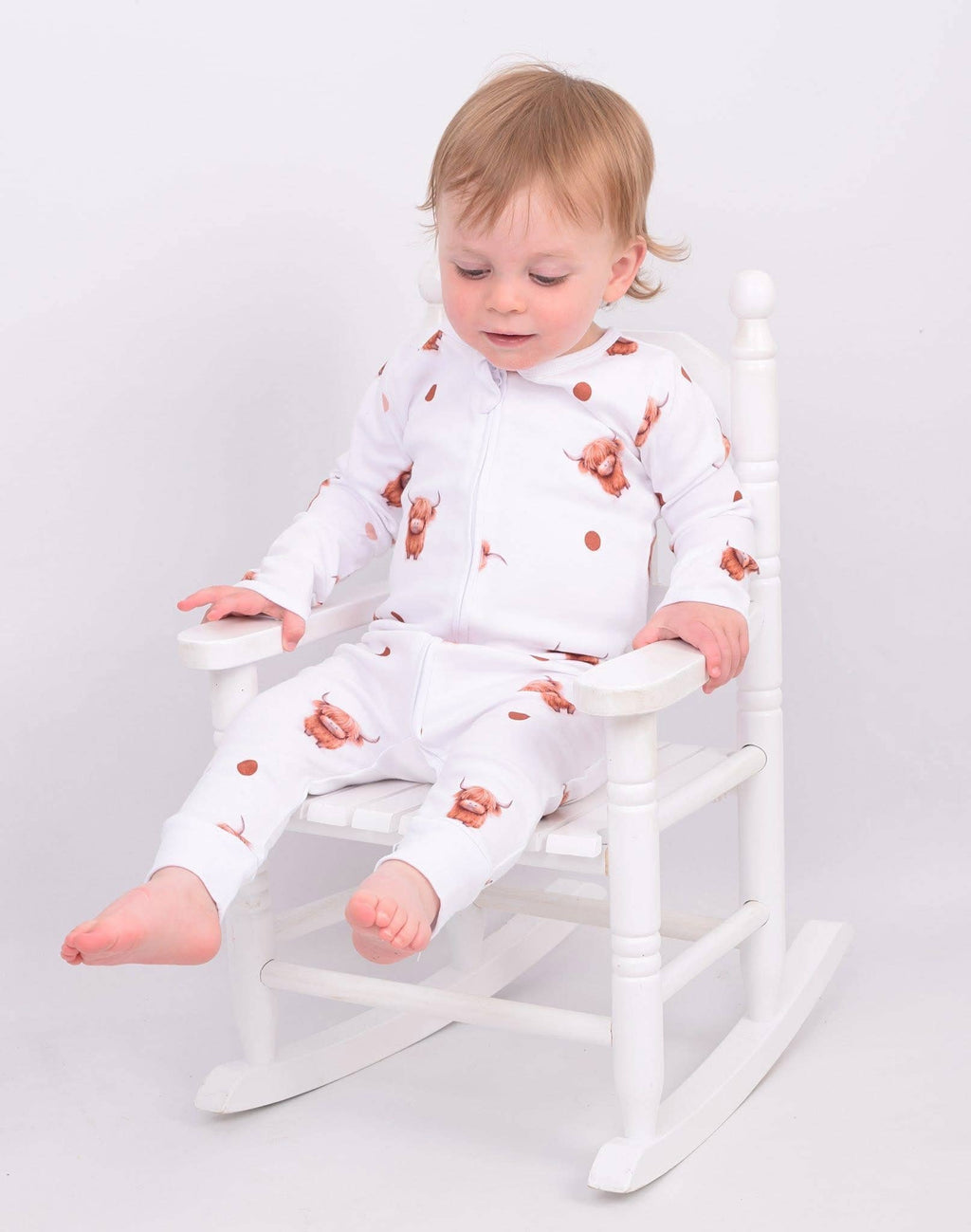 Highland Cow Sleepsuit: 3-6M