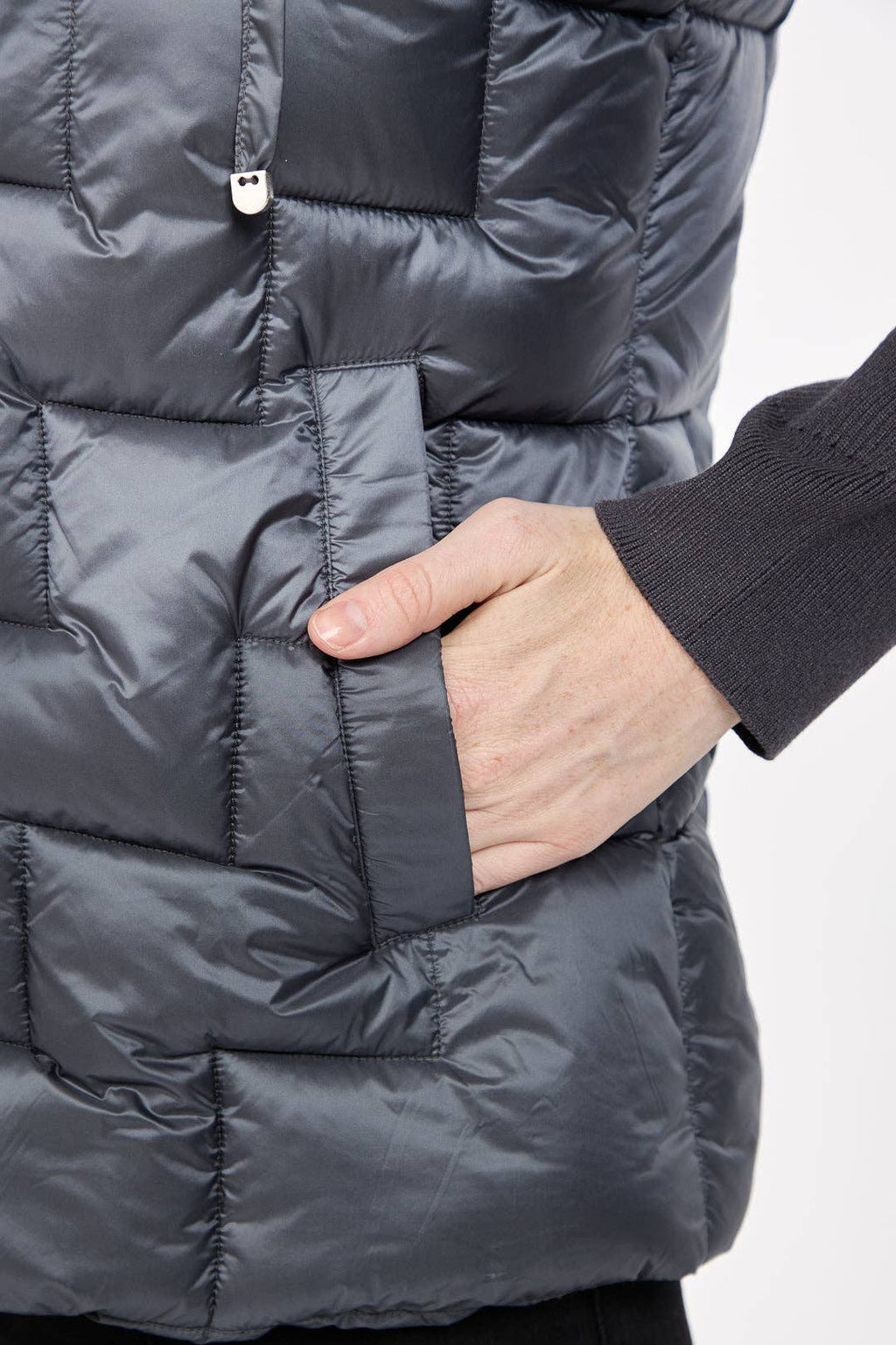Mudflower - Padded Hooded Jacket with Ribbed Sleeves - PACK OF 8: Navy / 16