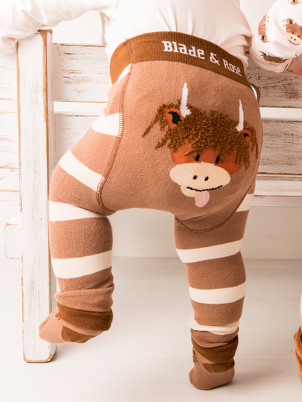 Blade and Rose Limited - Neutral Hamish Cow Design: 6-12 Months / Top