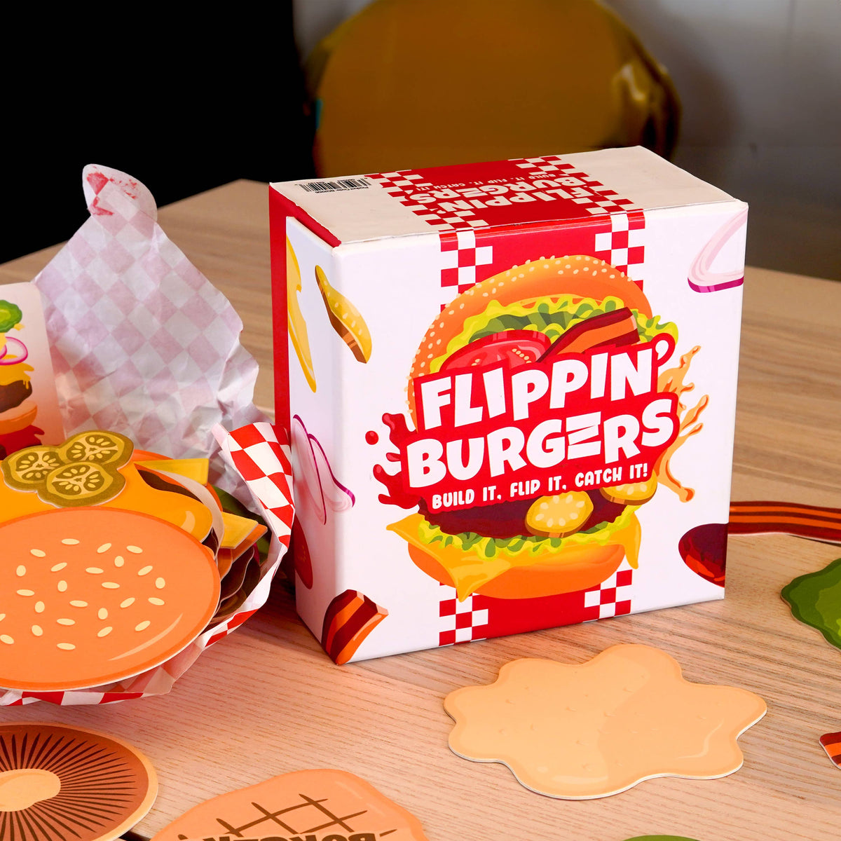 Bubblegum Stuff UK - Flippin’ Burgers | Card-Flipping Fun | Family Party Game
