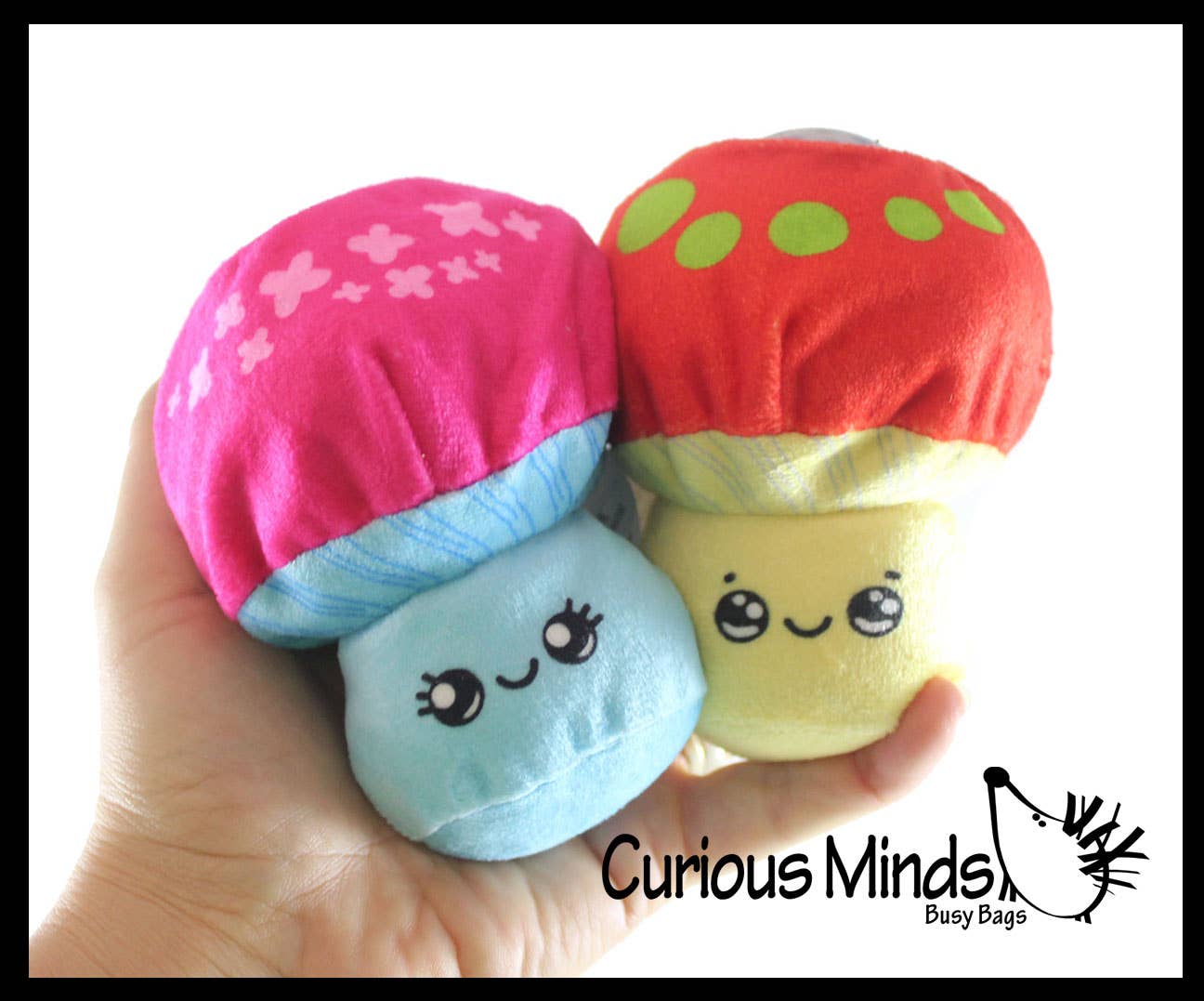 1 Plush Mushroom Water Bead Filled Squeeze Stress Balls - Se
