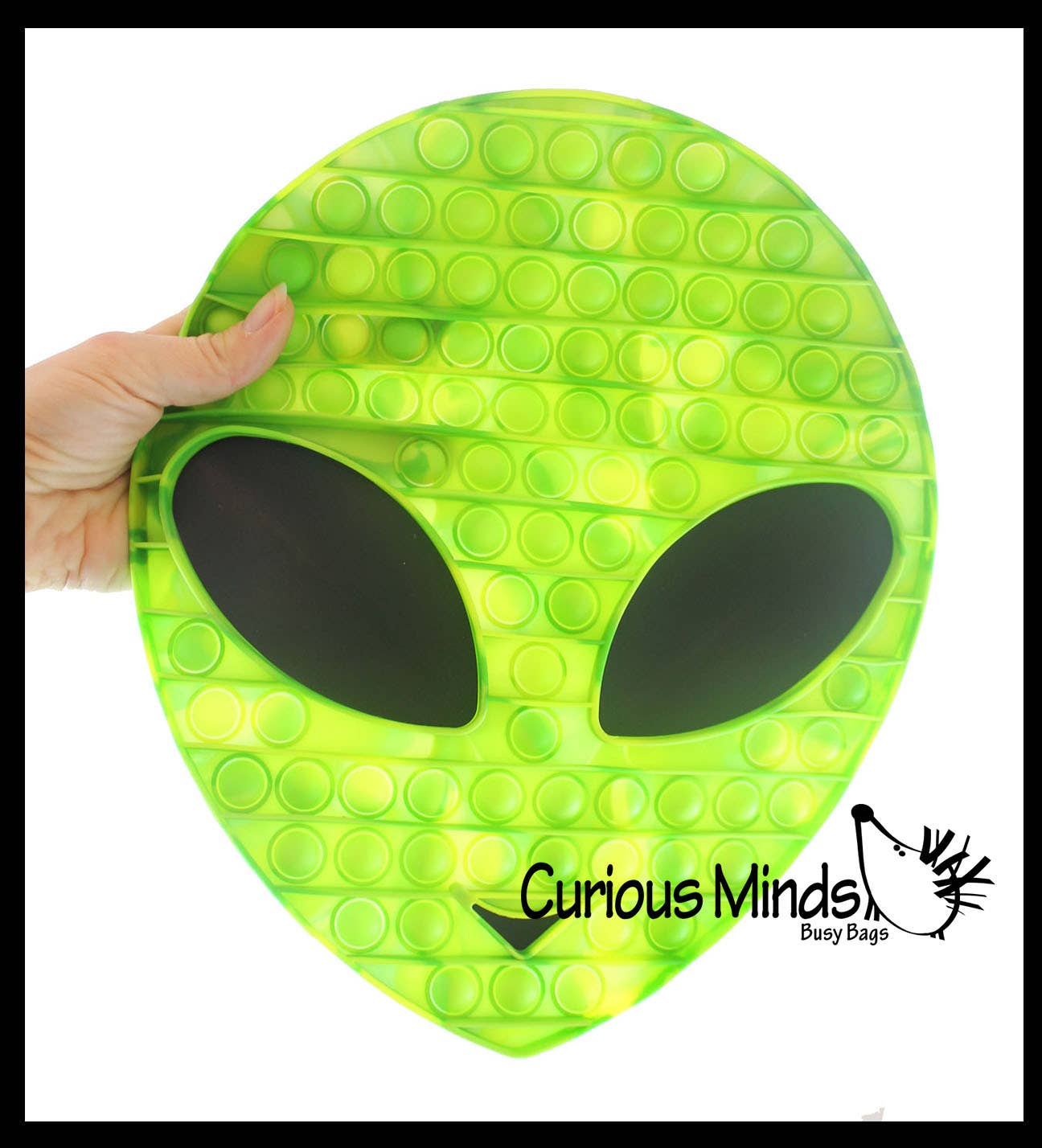 1 Jumbo Alien Bubble Pop Fidget Toy - Silicone Push Poke Bub