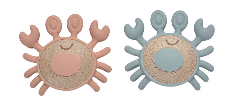 Crab Teether: Sunset Orange