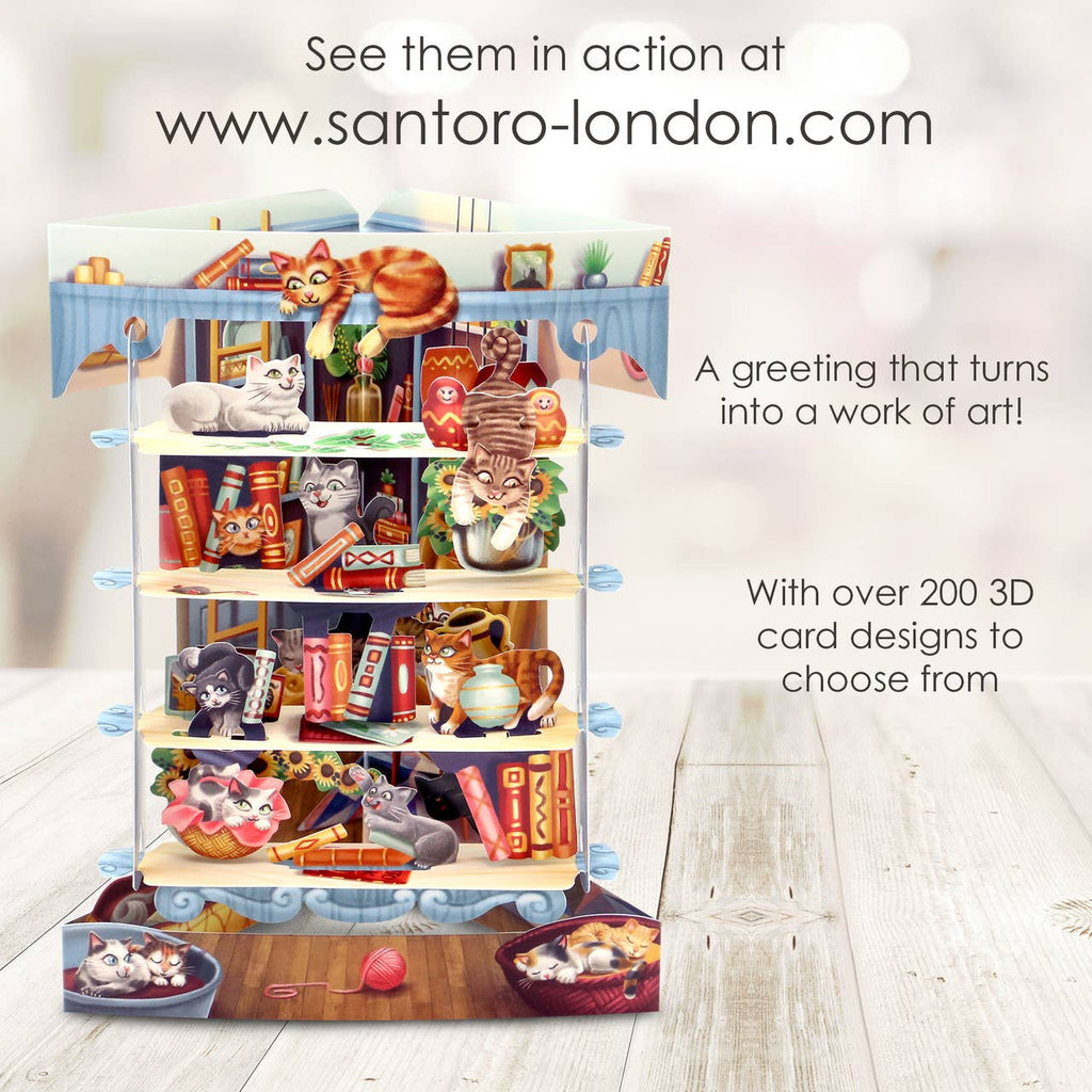 Santoro London - Swing Cards - Cats in the Library