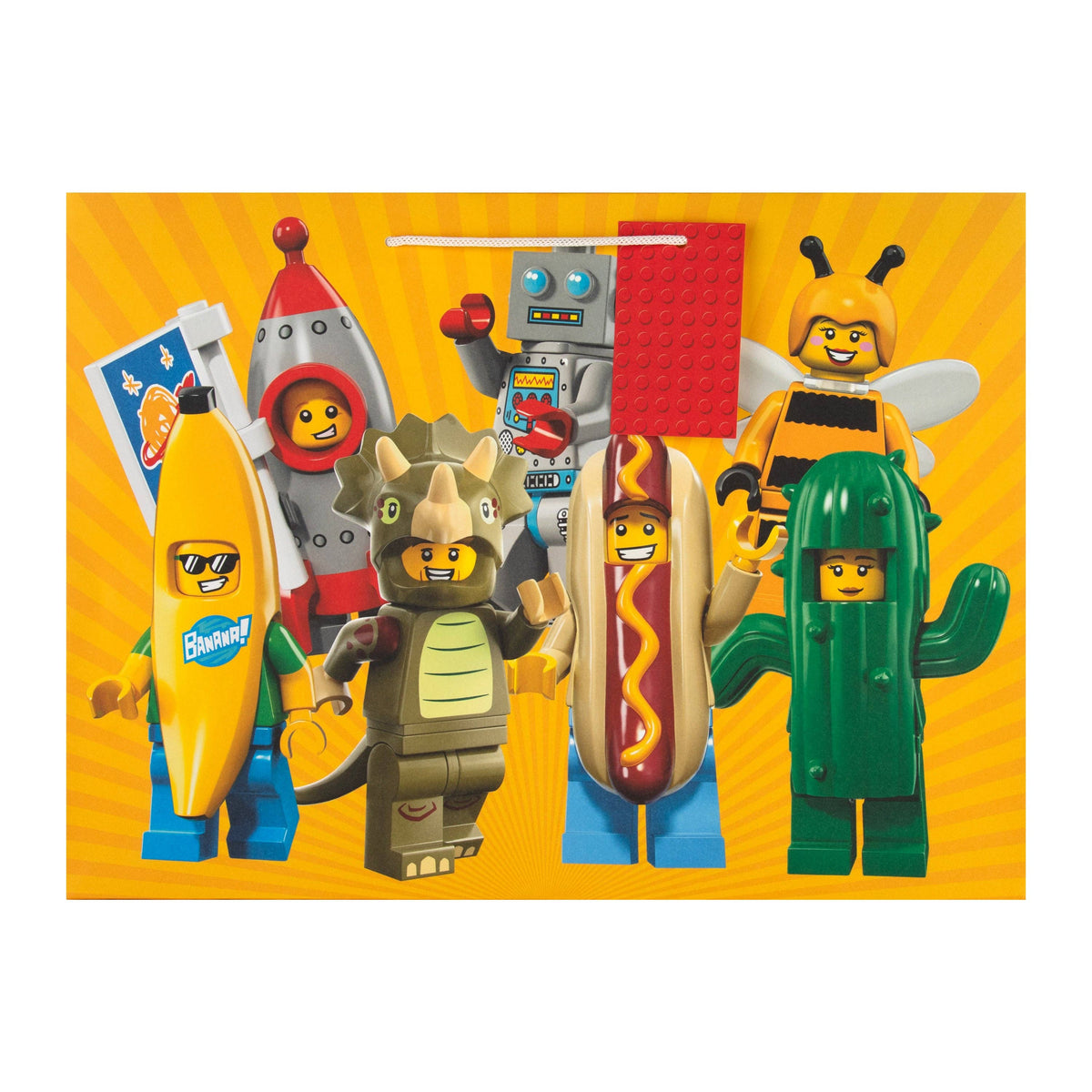 Hallmark - LEGO Mini Figure Icons Extra-Large Gift  Bag - With Gift Tag