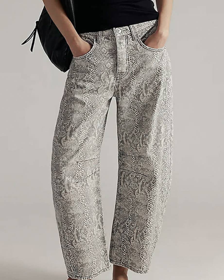 Rosa Clothing - Y2k Western Vintage Paisley Printed Jeans: Cowboy / XL