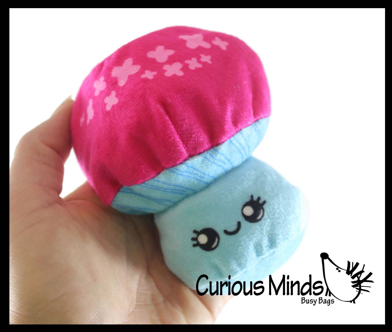 1 Plush Mushroom Water Bead Filled Squeeze Stress Balls - Se