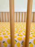 Lemon Sorbet / Muslin Crib Sheet