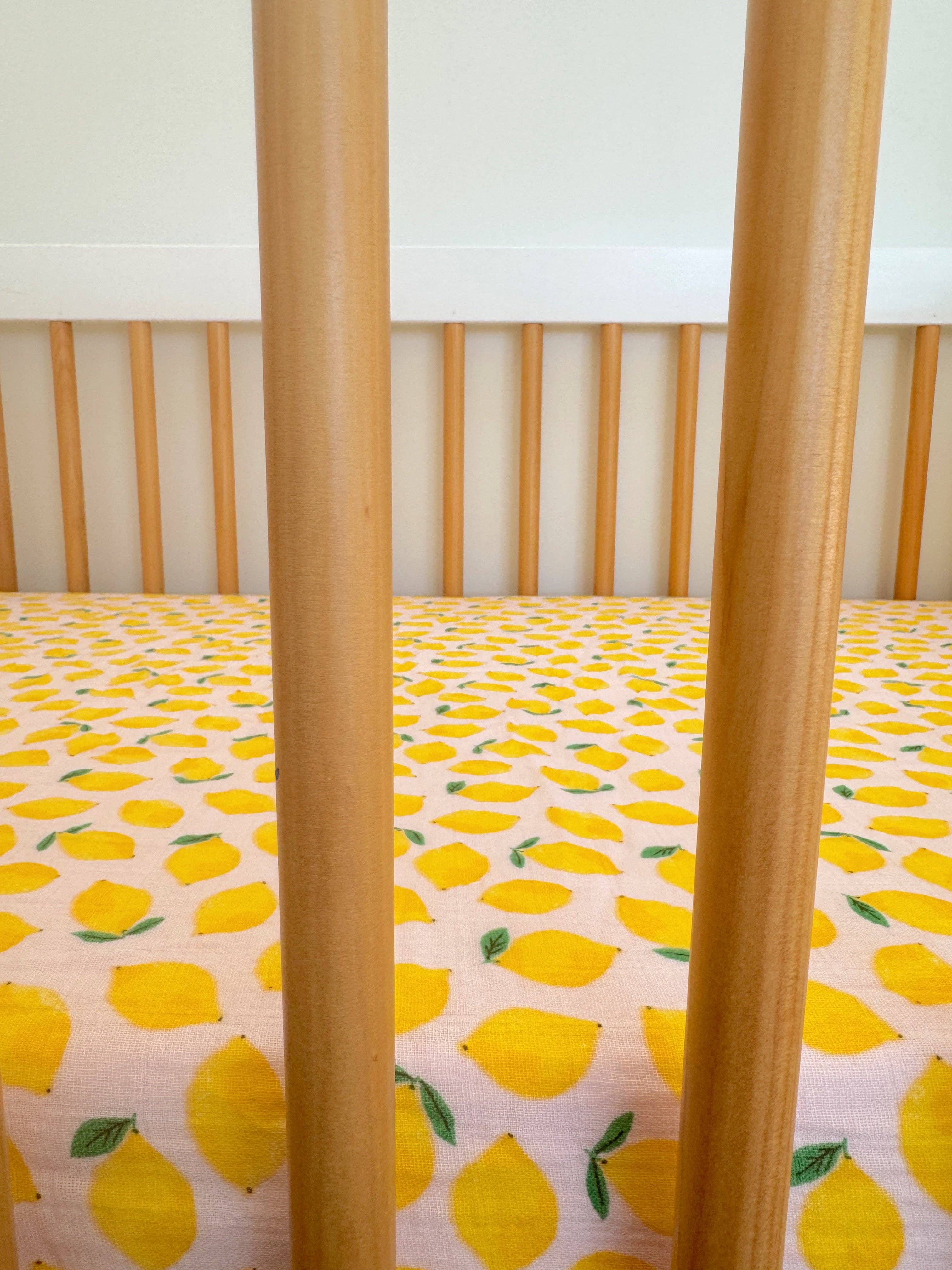 Lemon Sorbet / Muslin Crib Sheet