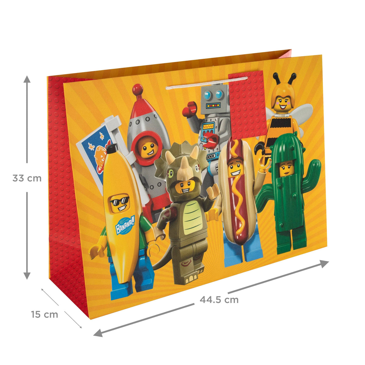 Hallmark - LEGO Mini Figure Icons Extra-Large Gift  Bag - With Gift Tag