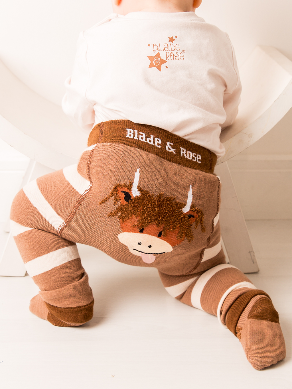 Blade and Rose Limited - Neutral Hamish Cow Design: 1-2 Years / Top