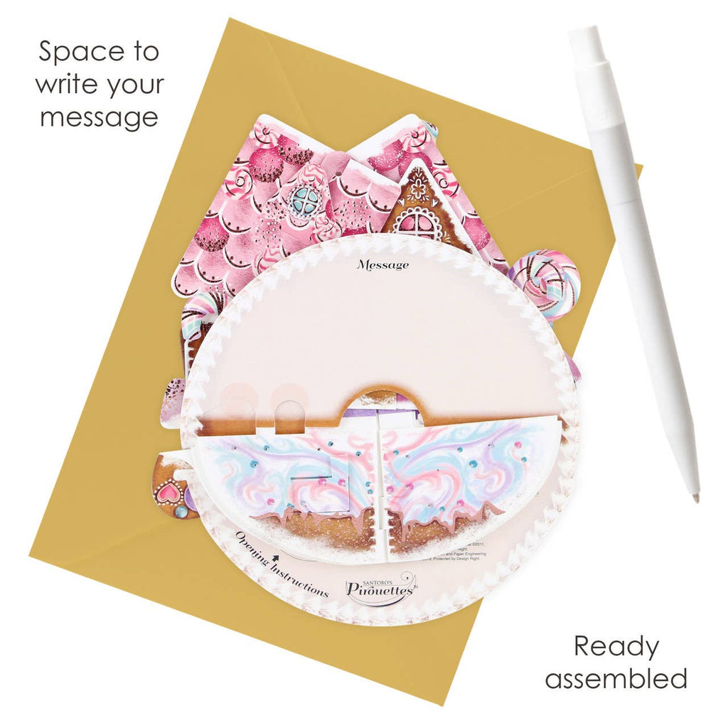 Santoro London - Pirouette Cards- Gingerbread House
