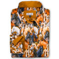 Salamander Shirts Ltd - Grenouille Ladies Beige & Brown Horse Print Shirt: M