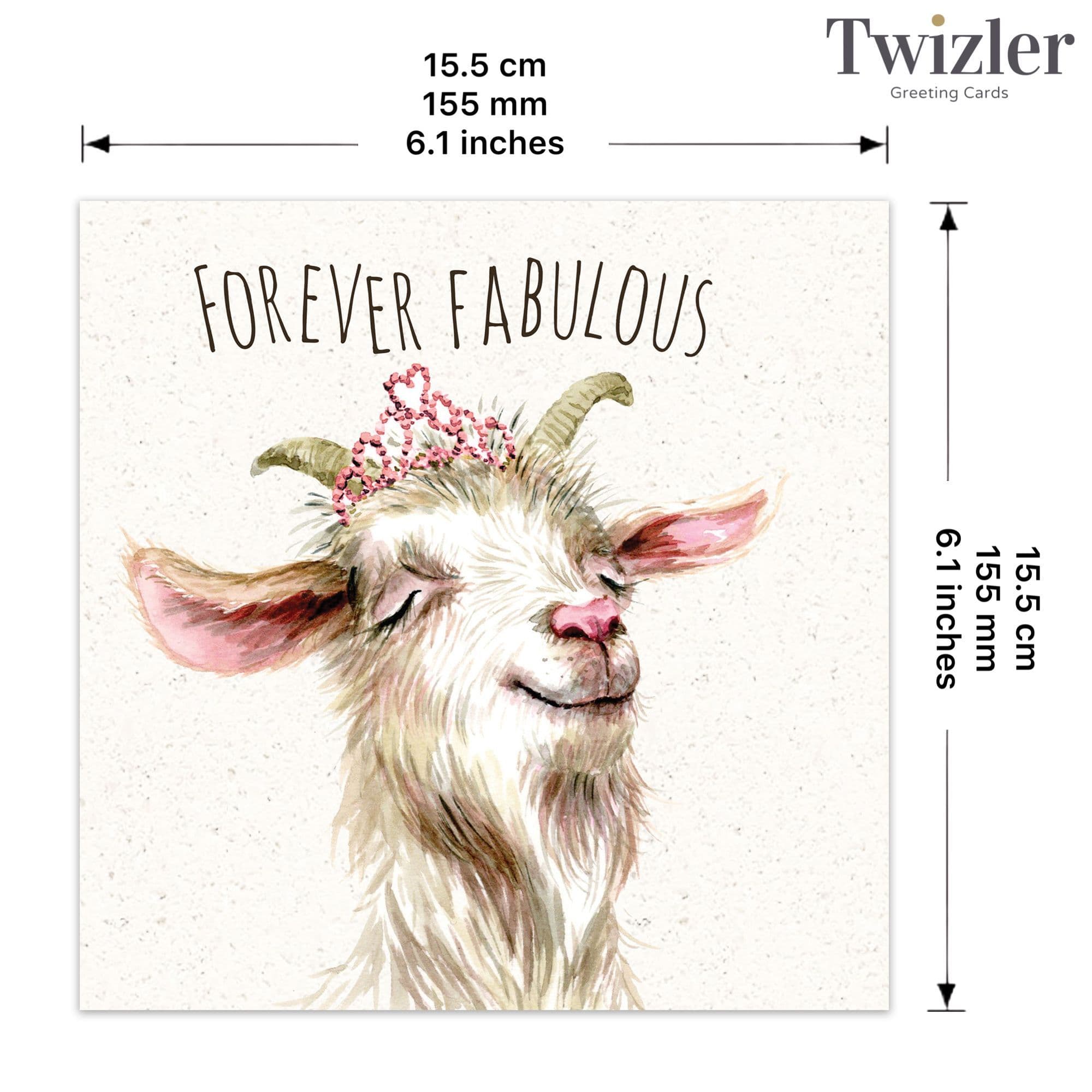 Twizler Ltd - Goat Forever Fabulous - Funny Birthday Card