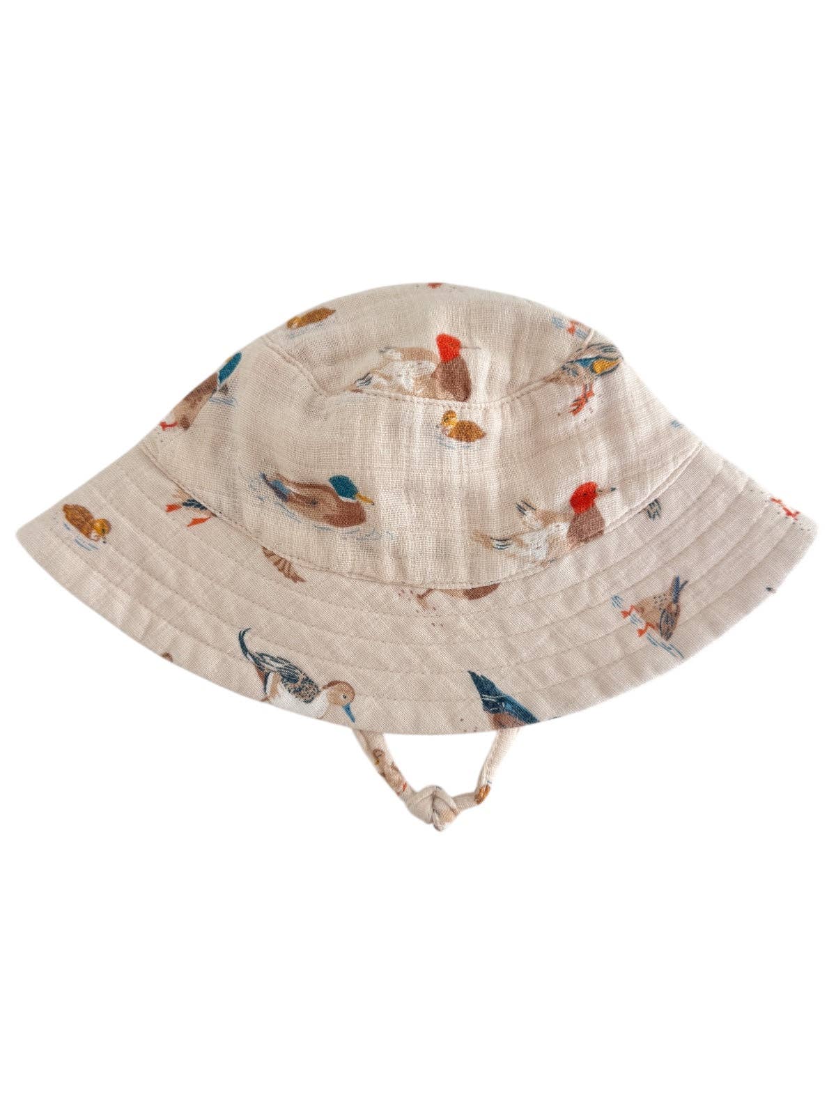 Ducks / Muslin Bucket Hat: 6-12M