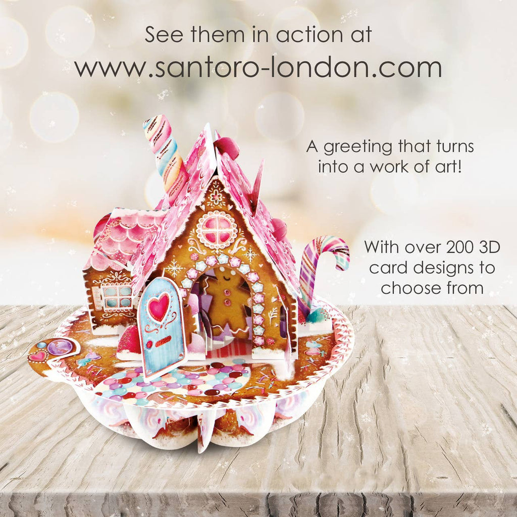 Santoro London - Pirouette Cards- Gingerbread House