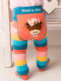 Blade and Rose Limited - Bonnie Highland Cow Leggings: 1- 2 Years