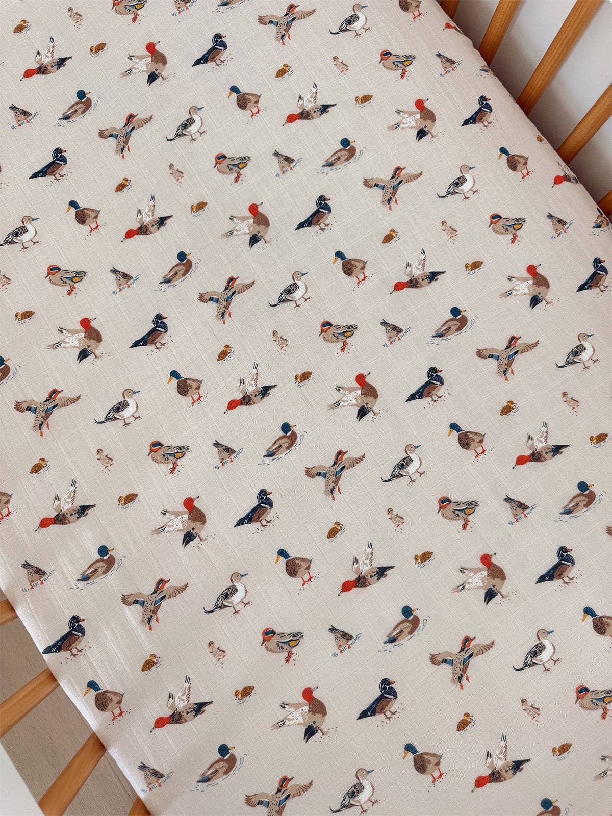 Ducks / Muslin Crib Sheet