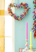 Recycled Sari Wreath Multicolour Heart