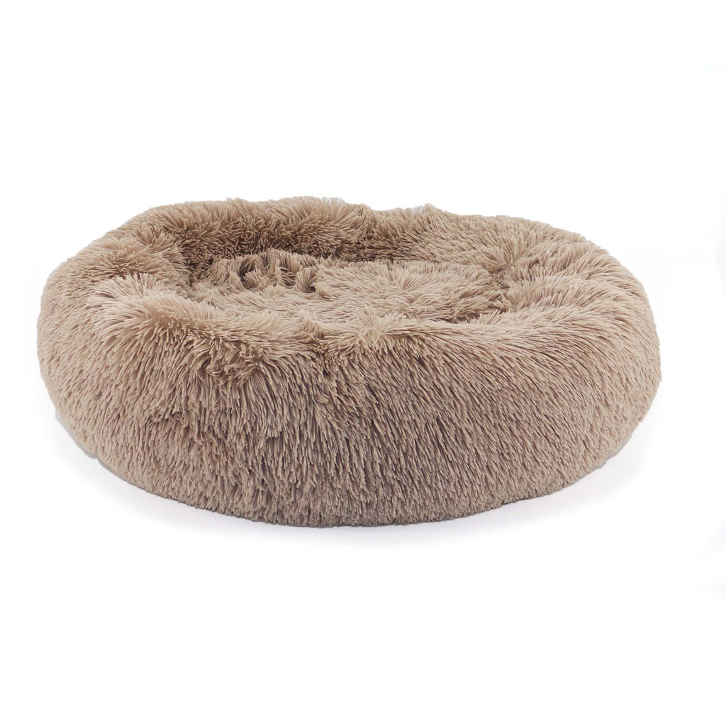 Super Soft Plush Donut Dog Bed Oatmeal: 100 x 100cm