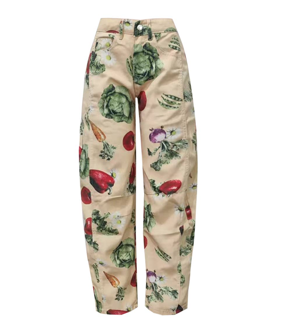 Rosa Clothing - Y2k Western Vintage Paisley Printed Jeans: Cowboy / L