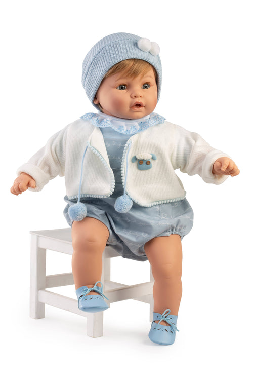 Baby Dulzón white jacket with pompoms, 62 cm